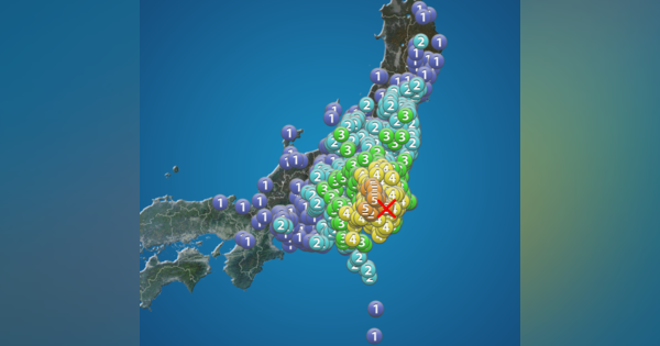 東京23区と埼玉で震度5強　津波無し　震源は千葉県北西部