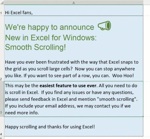 Windows版のMicrosoft Excelにスムーズスクロール導入へ