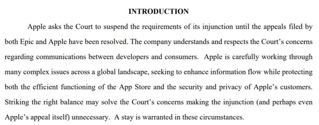 Apple、App Store以外での支払い許可命令の保留を申し立て