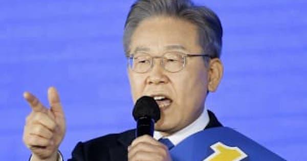 韓国与党、李在明氏選出　来年3月の大統領選候補