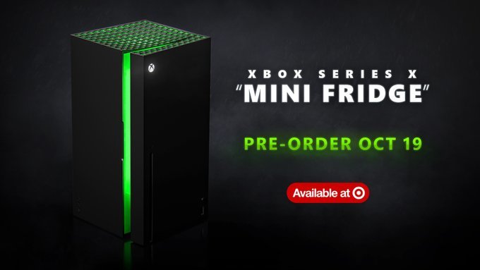 Microsoft、「Xbox Series X」そっくりなミニ冷蔵庫を100ドルで今冬発売