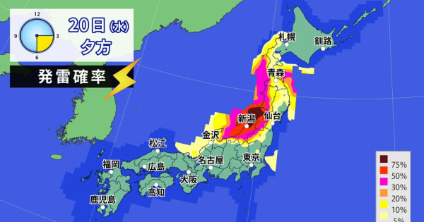 日本海側中心に荒れた天気　東京は21年ぶりに早い「木枯らし1号」か　夕方から風冷たく