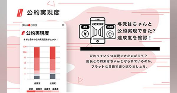 総選挙！　投票のための情報プラットフォーム「JAPAN CHOICE」がリリース