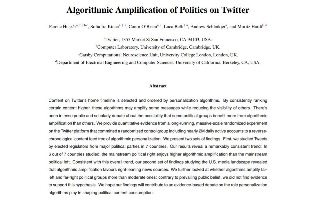 Twitter、AIバイアス調査結果　政治家のツイートはなぜか右派優勢