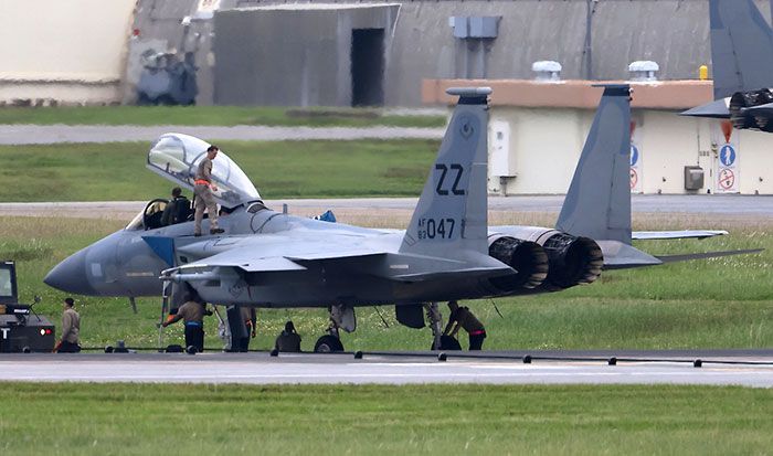 F15戦闘機、2日連続で機体トラブル確認　嘉手納基地