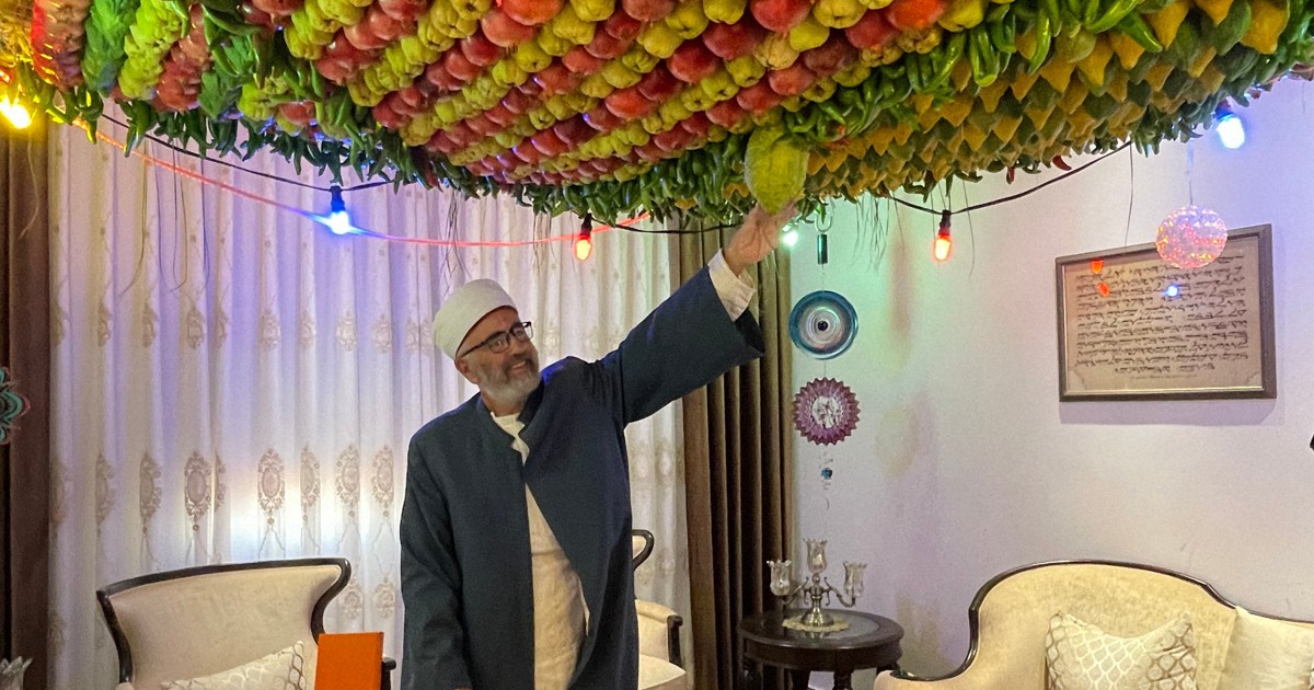 家庭に果物の天井　サマリア人「仮庵の祭り」始まる　イスラエル