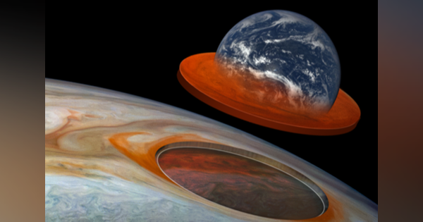 木星の大赤斑、表面からの深さは300～500kmと判明。NASAジュノー探査機のデータより