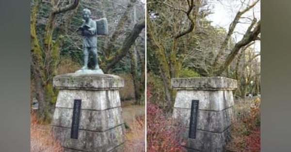 二宮金次郎の銅像盗まれる、栃木　高さ1メートル