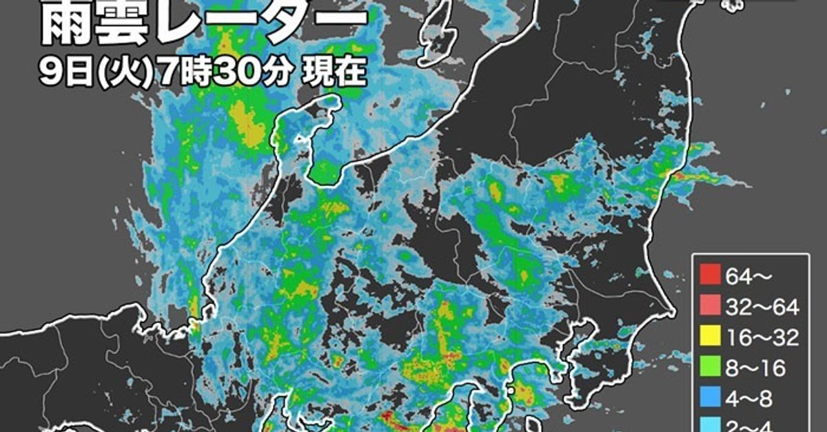 関東は昼前後が雨風のピーク　午後は北日本で激しい雨の予想