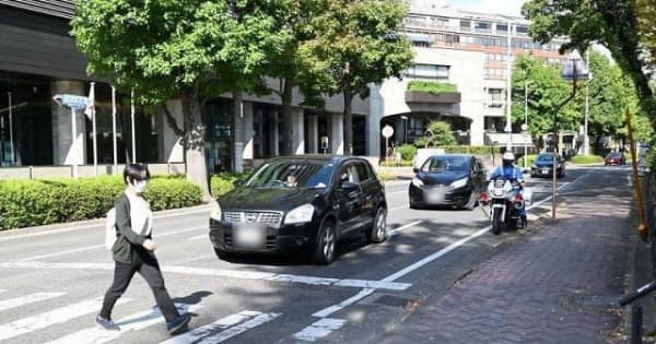 横断歩道で車停止 岡山全国最下位　10.3％、JAF調査
