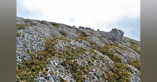 剣山山頂で初冠雪　昨年より18日早く