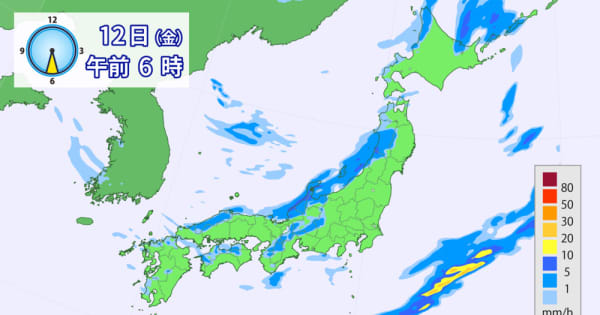 あすにかけて日本海側は大気不安定　雷雨に注意