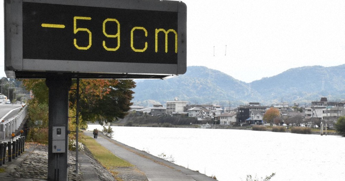 琵琶湖の水位低下続く　14年ぶり低水準　取水制限の可能性も