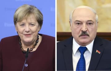 独ベラルーシ首脳が難民問題協議　ロシアと仏、緊張緩和で一致