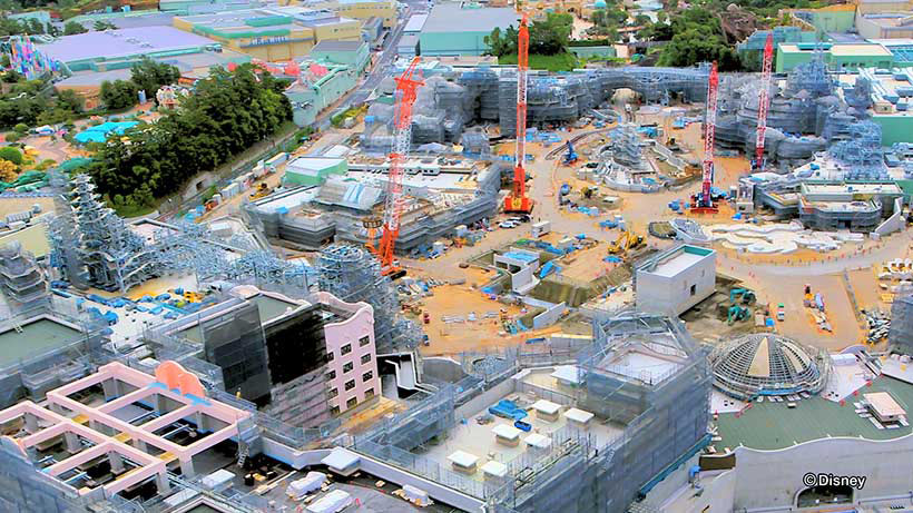 東京ディズニーシーの新エリア、ドローン撮影した建設中の動画を初公開