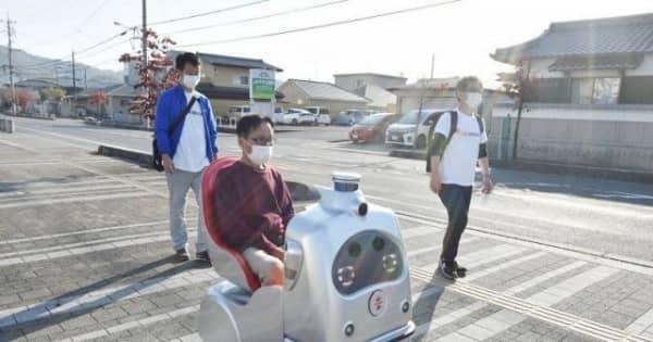 倉敷で自動運転ロボの実証実験　買い物支援へ走行安全性検証