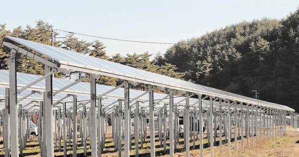 太陽光パネルを活用しブドウ栽培　福島・二本松に営農型発電所