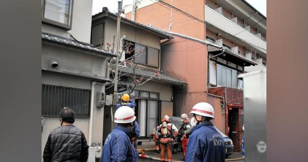 民家で火災、住人の70代男性が死亡　妻は逃げて無事　京都市の住宅街