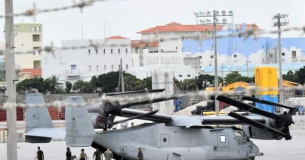 那覇軍港にオスプレイ3機陸揚げ　普天間に搬入か　沖縄県「離陸しないで」