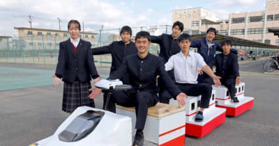 ミニ新幹線「かもめ」　大村工高生6人が製作　子ども向け乗車イベントで披露