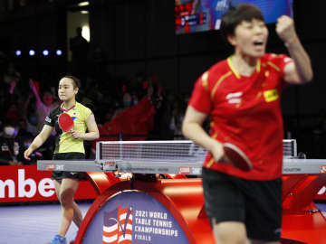 伊藤美誠、準々決勝で敗退　世界卓球シングルス、石川佳純も