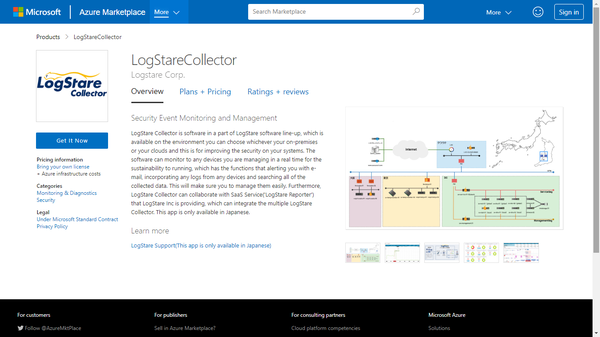 Azure稼働のWindowsサーバの監視とログ収集容易に、「LogStare Collector」Azureマーケットプレイスへ出品