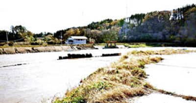夏井川中州に3人孤立、救出　いわき、河川工事中の男女作業員