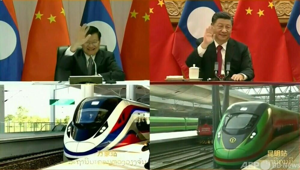 ラオスで中国建設の鉄道開通 「一帯一路」の一環