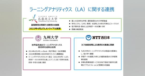 九州大学とNTT西が教育ビッグデータで成果を分析するラーニングアナリティクス全国展開、広島市立大学で共同トライアル