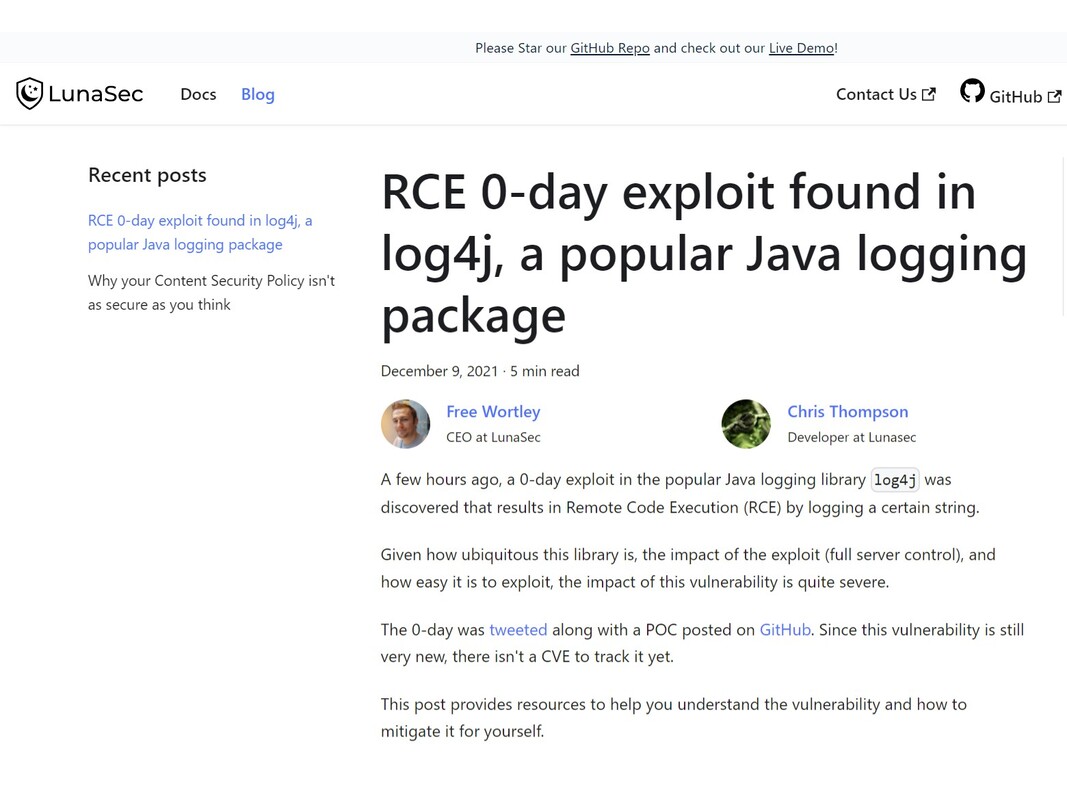 「やばすぎる」　Javaライブラリ「Log4j」にゼロデイ脆弱性、任意のリモートコードを実行可能　iCloudやSteam、Minecraftなど広範囲のJava製品に影響か (ITmedia NEWS)