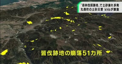 台風被害の宮城・丸森町　森林伐採跡地で土砂崩れが多発