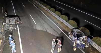 長崎道逆走か　大村で90代男性死亡、1人負傷　軽と乗用車が正面衝突