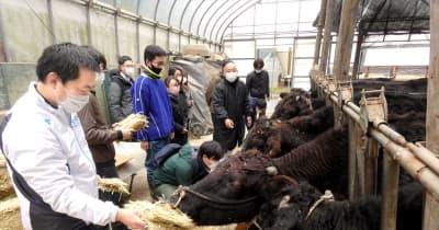 畜産の魅力全国に　アルプスアルパインの社員9人がモニターツアー参加　福島・いわき