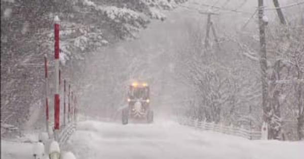 仙台で初積雪　除雪車も出動　高速道の一部通行止め