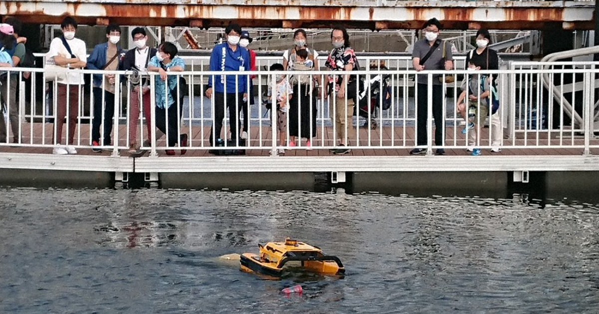 楽しく学ぶSDGs　ドローン操りゲーム感覚で海上ごみ回収　横浜