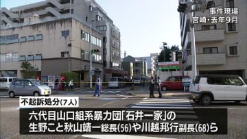 暴力団組長刺された事件 石井一家総長ら７人を不起訴処分 宮崎県