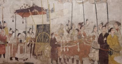 千年を超えてなお鮮やか、北斉の徐顕秀墓壁画　山西省太原市