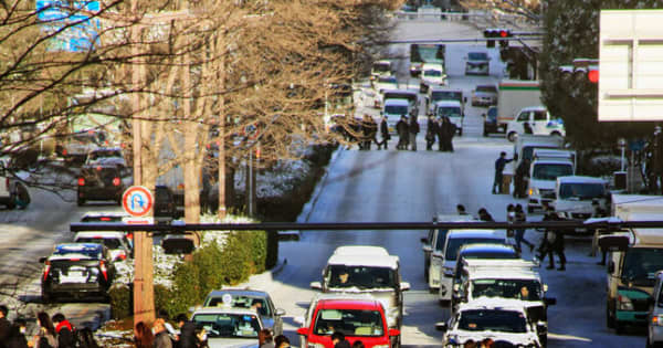 雪や路面凍結でスリップ事故多発　28日の宮城県内