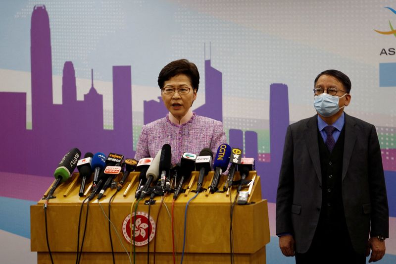 香港長官、報道弾圧を否定　強制捜査は「扇動の取り締まり」