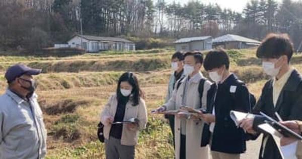 農業資源、掘り起こし中　盛岡・玉山で東京・文京区学生