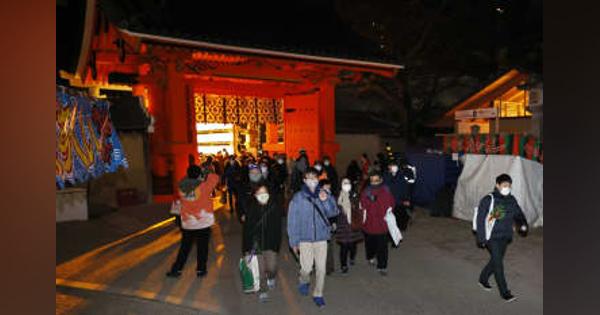 歩いて参拝、皆で「福男」　2年連続中止、西宮神社