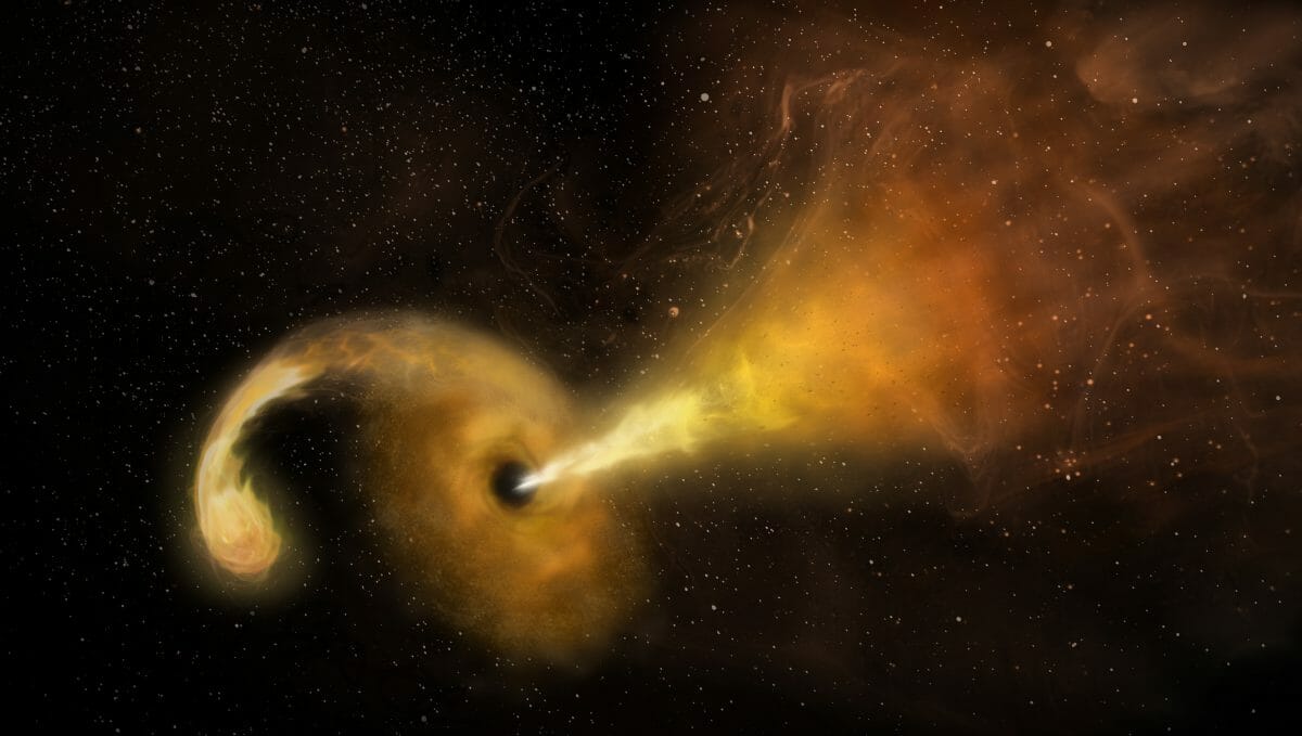 ブラックホールが恒星を破壊する「潮汐破壊」数十年前の電波観測データから発見