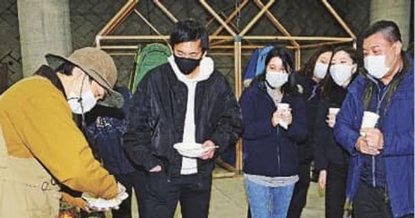 ジビエやモクズガニでキャンプ飯　古座川町観光協会が冬の集客強化