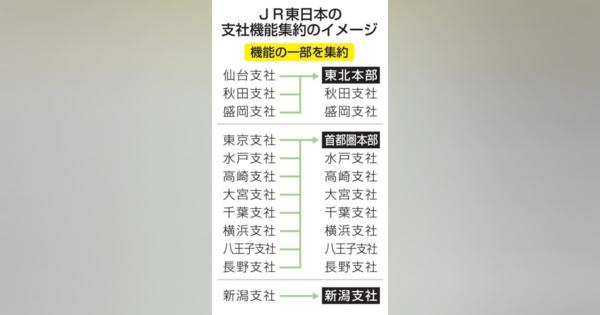 JR東日本、12支社を再編　一部機能集約、3エリアに