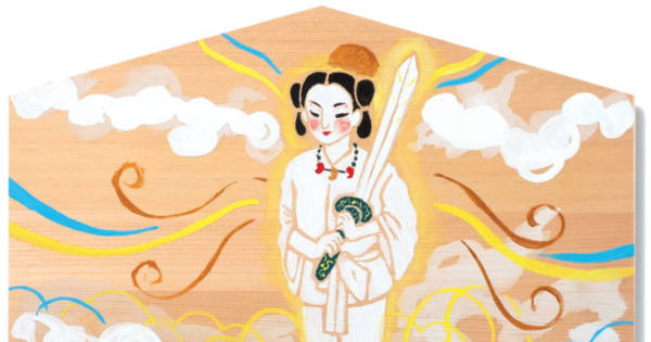 風水開運絵画＊幸名月～鳳凰～夜空 満月 金運 愛情 出会い 縁結び 美
