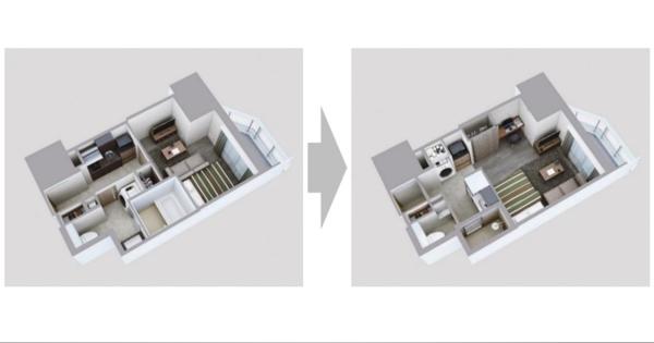 浴槽をなくして居室スペースを拡大　三菱地所が賃貸マンションに新提案