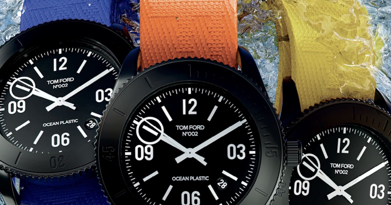 トム フォードから海洋プラスティック素材の時計が登場、パッケージもリサイクル可能