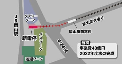 岡山市の路面電車乗り入れ事業　完成が大幅に遅れ事業費が増加