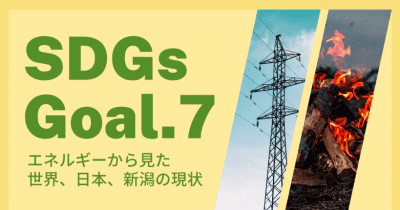 【連載】新潟の大学生発！　SDGsから新潟の今を考える「エネルギーから見た世界、日本、新潟の現状（目標７）」