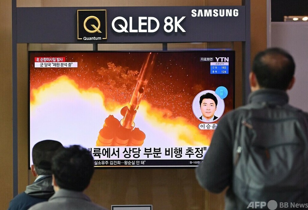 北朝鮮、巡航ミサイル2発発射か 韓国発表